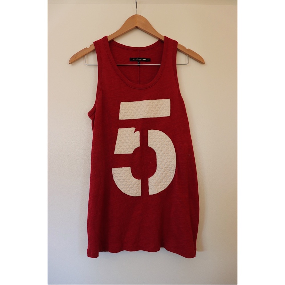 Rag n Bone Red 5 Top